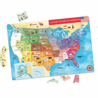 Slight Damage - Juratoys Magnetic Usa Map Educational Toy