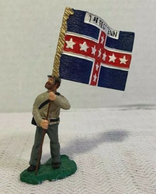 1995 Miniatures Lead American Civil War Flag Bearer - 1st Regiment Tn - Signed