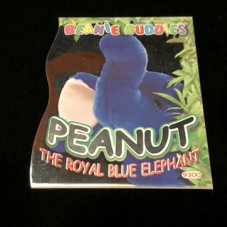 Ty Beanie Babies Buddies Card Peanut The Royal Blue Elephant Silver