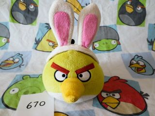 Angry Birds Plush Seasons Easter Bunny Ears Chuck 5 " (67o)