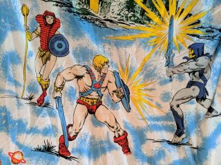 Vintage Masters Of The Universe Motu He - Man Twin Sheet Set Flat,  Fitted,  Pillow