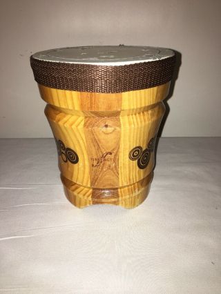 Unique First Act Wooden Bongo Drum With Strap 6 3/4” / App 19” Diameter