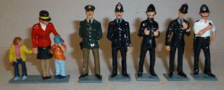 Group Of Lancer Miniatures White Metal Mainly Police Figures