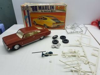 Jo - Han 1966 Marlin Car 1:25 Scale Model Kit Box Built 1974 Vintage Usa Oldies