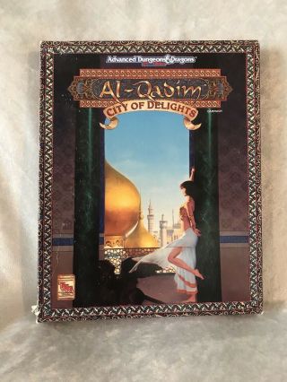 Al - Qadim City Of Delights,  2nd Ed.  Rpg Box Set Tsr - 1091 1993,  Near W/ Bonus