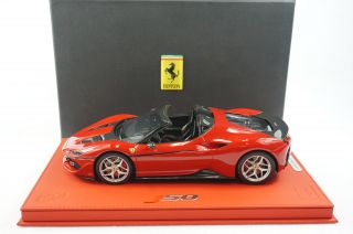 1/18 Bbr Ferrari J50 50th Anniversary Japan Red Deluxe Leather Base Le 15 Pc Mr