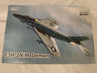 1/72 Sword Usn Navy Mcdonnell F3h 2n/m Demon Jet Fighter Pe Parts 72123 Ob