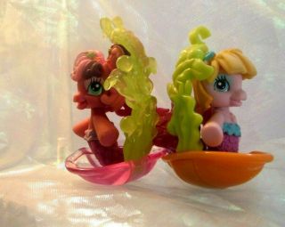 My Little Pony Ponyville Mermaid Castle Ride Seats,  Ponys,  Pets,  NIB Playset 4