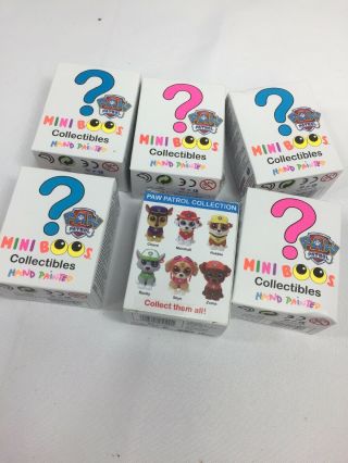 (6) Ty Paw Patrol Mini Boo Handpainted Collectible 2018 Mystery