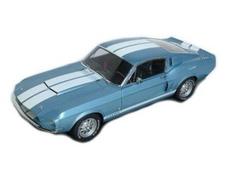 1:18 Autoart Millenium 1967 Shelby Mustang Gt500 Blue/white Stripes Sg