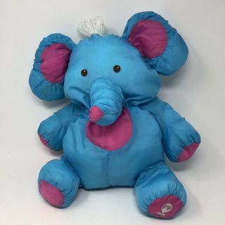 Vintage 1987 Fisher Price Puffalump Elephant Plush Blue