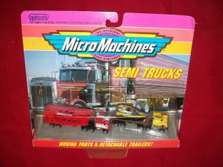 Semi Trucks Micro Machines Set Auto Transporter & Troy 