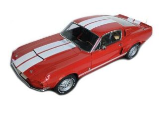 1:18 Autoart Millenium 1967 Ford Shelby Mustang Gt500 Red/white Stripes Sg