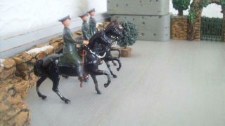 3 W Britains 1926 From Set 229 Usa Cavalry In Service Dress Lead