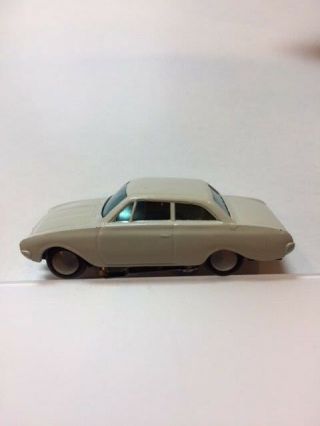 1960s Rasant W German White Ford Taunus HO Slot Car MIB 3