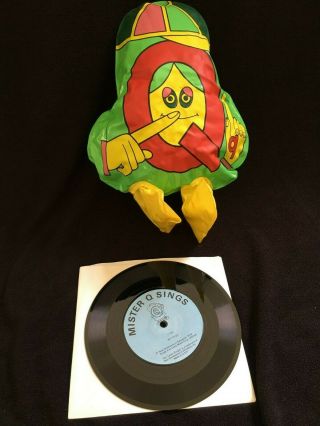 1971 Vintage Letter People Inflatable - Mr.  Q - No Leaks Style W/record