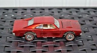 Vintage 1968 Redline Hot Wheel Custom Dodge Charger Red Made In Usa
