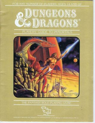 Dungeons & Dragons Immortal Rules Set (d&d Immortal Rules 1986 Tsr)