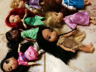 11 Disney Princess Petite Toddler Dolls SET of Ariel Rapunzel Elsa Tinkerbell. 2