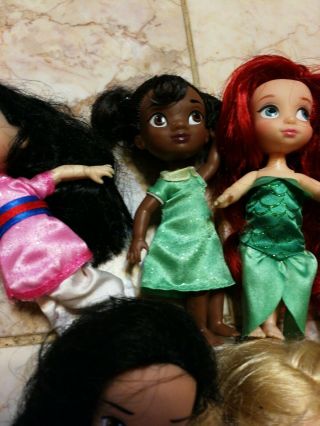 11 Disney Princess Petite Toddler Dolls SET of Ariel Rapunzel Elsa Tinkerbell. 6