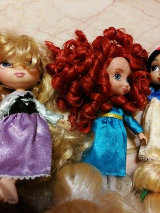 11 Disney Princess Petite Toddler Dolls SET of Ariel Rapunzel Elsa Tinkerbell. 7