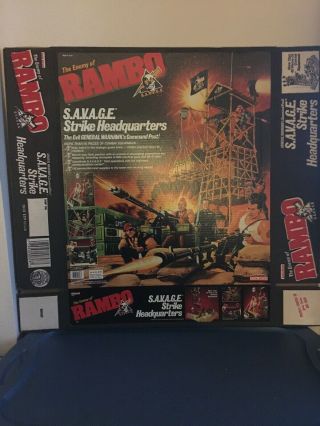 The Enemy Of Rambo S.  A.  V.  A.  G.  E.  Strike Headquarters Coleco 1985 Nos Box