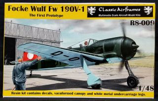 Classic Airframes R8 - 009 1/48 Focke Wulf Fw 190v - 1 Resin Model Kit