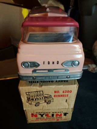 Vintage Nylint Kennel Truck No.  6200 WITH BOX AND DOGS RARE 3