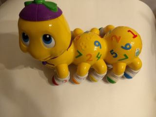 Leapfrog Yellow Counting Pal Caterpillar 2000 Pull Toy Leap Frog Numbers Count.