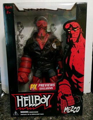 Hellboy Mezco 18 " Closed Mouth Variant Px Previews Exclusive
