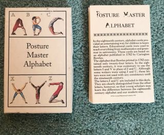 Posture Master Alphabet Cards Complete 1995 By Colonial Williamsburg