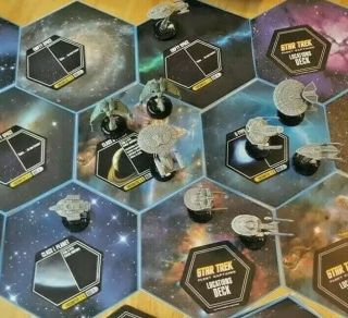 Well Painted Star Trek Fleet Captains Board Game By Wizkids,  Upgraded Tiles