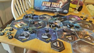 Well Painted Star Trek Fleet Captains Board Game by WizKids,  UPGRADED TILES 3