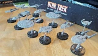 Well Painted Star Trek Fleet Captains Board Game by WizKids,  UPGRADED TILES 5
