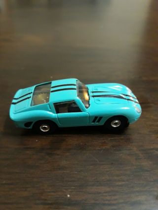 Aurora Ho Tjet Slot Car.  1368 Turquoise Ferrari 250 Gto.  Close To.