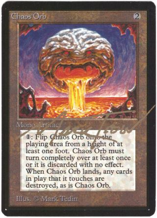 Mtg Magic Signed Chaos Orb Collector 