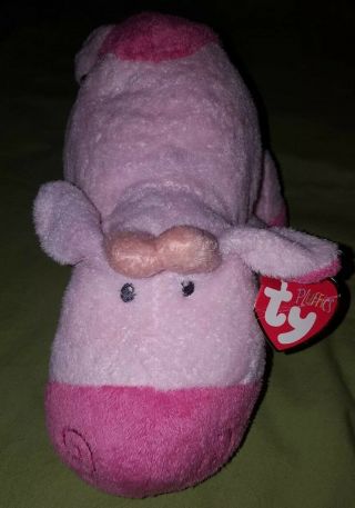 Ty Pluffies Mooer The Cow Plush Stuffed Animal Toy 2008