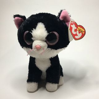 Ty Beanie Boos Pepper The 6 " Cat (glitter/sparkle Eyes) With Tags