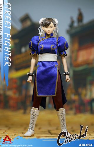 Hot Figure Toys Acplay 1/6 Atx024 Street Fighter Chun Li Double Brow & Dress