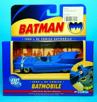 2005 Corgi Classics Dc Comics Batman Batmobile 1:43 Diecast Toy Vehicle Mib