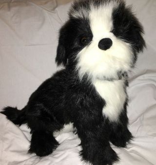 Melissa & Doug 16” Giant Shih Tzu Puppy Dog Lifelike Black Stuffed Animal Euc