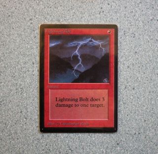 Mtg Beta Lightning Bolt Lightly Played