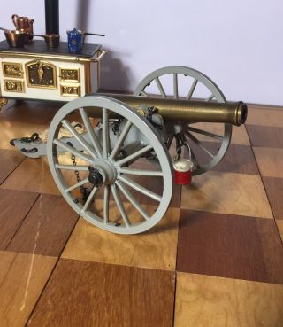 Cannon Brass Army Artillery Revolutionary Civil War Gun Intricate Details
