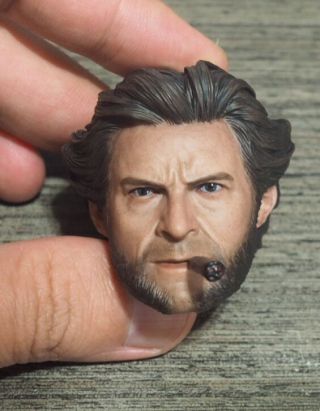 Eleven 1/6 Scale Wolverine Logan Hugh Jackman Head Sculpt with Cigar 5