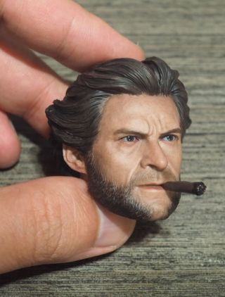 Eleven 1/6 Scale Wolverine Logan Hugh Jackman Head Sculpt with Cigar 6