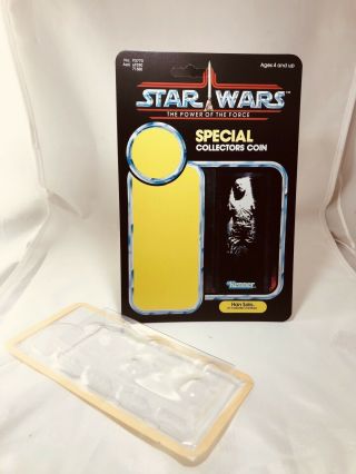 Special Custom Vintage Star Wars Potf Han Solo In Carbonite Card Kit & Bubble
