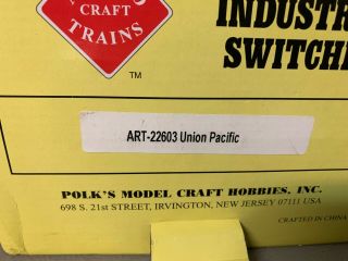 Aristocraft ART - 22603 G Scale 1:29 Union Pacific 25T Industrial Switcher C7 6