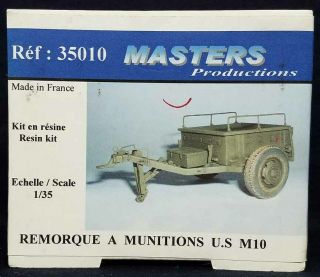 Masters Productions 35010 1/35 U.  S.  M10 Ammunition Trailer Resin Model Kit