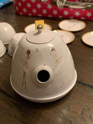 Pottery Barn Kids - Ballerina Mini Tea Set - Stainless Steel - EUC 8