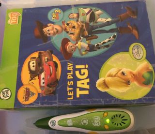 Leap Frog Green Tag Reader Stylus Pen W/carrying Case And Books